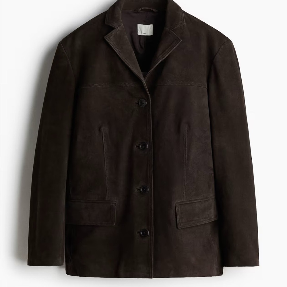 H&M Single Breasted Suede Blazer